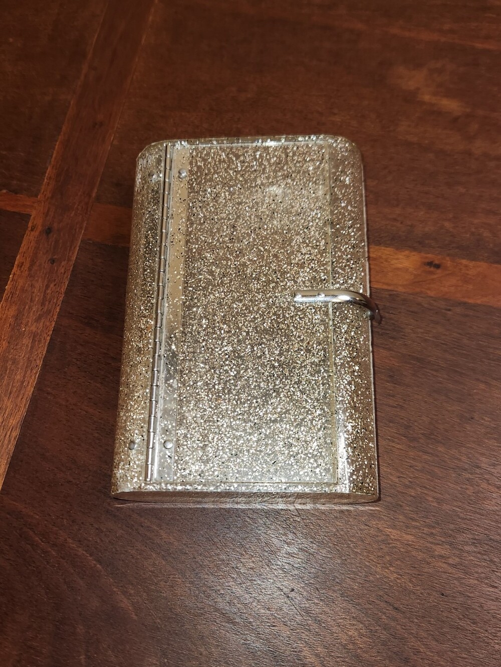 Vintage 50s Lucite Glitter Clutch Purse